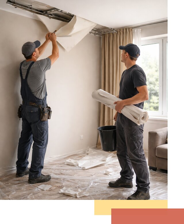 Демонтаж натяжного потолка в Карасук быстро и аккуратно