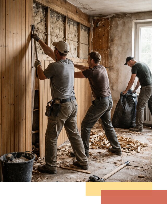 Демонтаж вагонки и вывоз материалов в Карасук