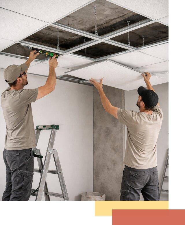 Монтаж потолка Армстронг под ключ в Карасук
