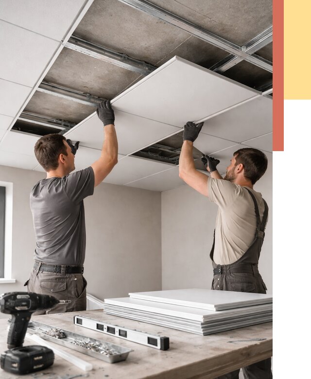 Монтаж кассетного потолка в Карасук от 4571 руб/м2 — установка и сборка | ОТДЕЛОЧНИК-Кск