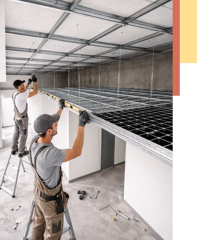 Монтаж потолка грильято в Карасук от 457 руб./м² — быстрая сборка под ключ | ОТДЕЛОЧНИК-Кск