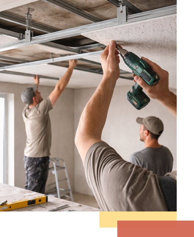 Монтаж акустического потолка в Карасук под ключ