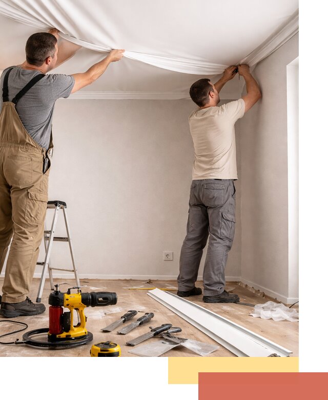 Монтаж ПВХ натяжного потолка в Карасук качественно и быстро