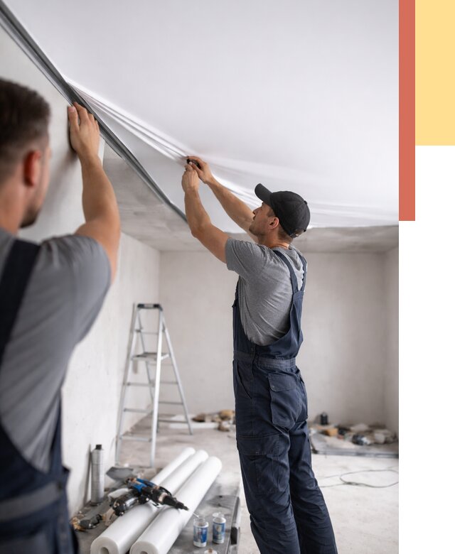 Монтаж матового натяжного потолка в Карасук от 4571 руб./м² — быстро и недорого | ОТДЕЛОЧНИК-Кск