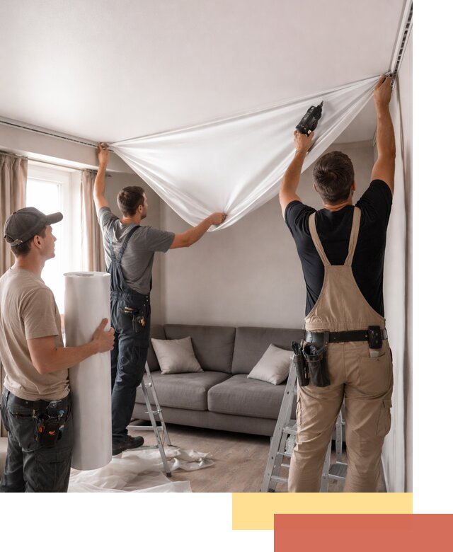 Монтаж сатинового натяжного потолка в Карасук качественно и быстро