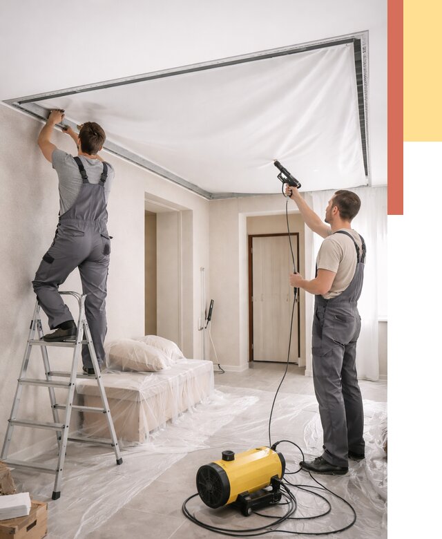 Монтаж натяжного потолка в прихожей в Карасук от 2692 руб. под ключ | ОТДЕЛОЧНИК-Кск