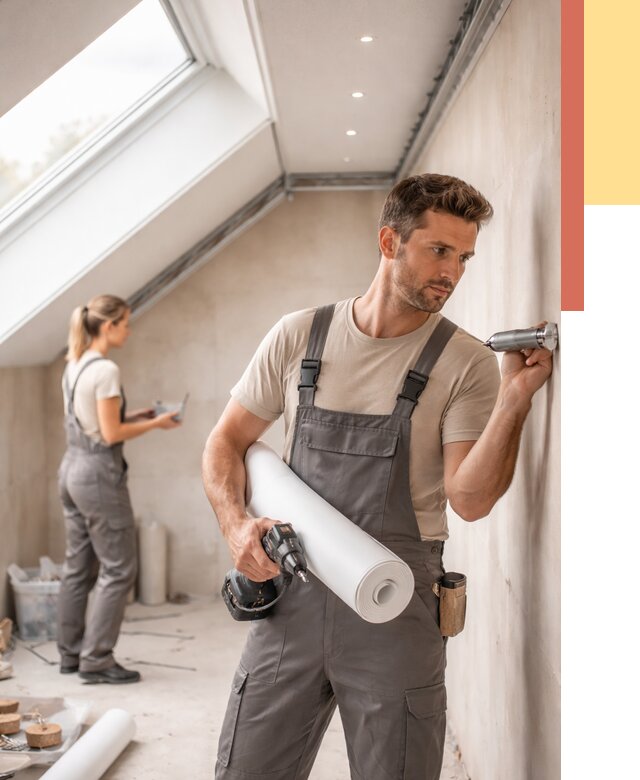 Монтаж натяжного потолка на мансарде в Карасук от 3555 руб. | ОТДЕЛОЧНИК-Кск