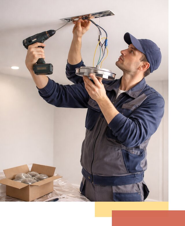 Установка люстры в натяжной потолок в Карасук