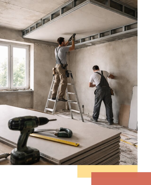 Двухуровневый потолок из гипсокартона в Карасук