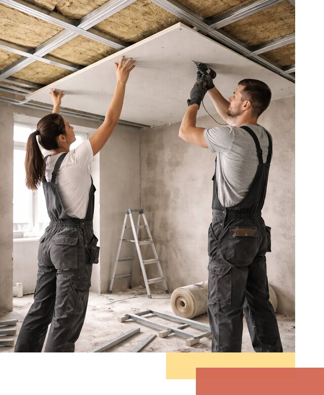 Звукоизоляция потолка из ГКЛ в Карасук профессионально и надежно