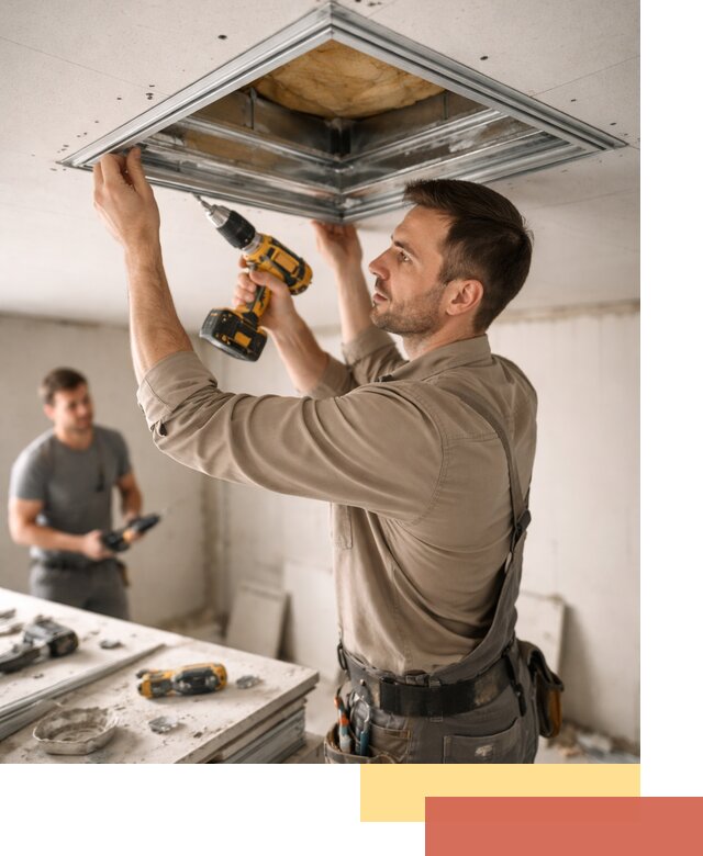 Монтаж люка в потолок из ГКЛ в Карасук