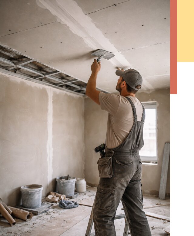 Ремонт потолка из гипсокартона в Карасук от 660 руб./м² — быстро и недорого | ОТДЕЛОЧНИК-Кск