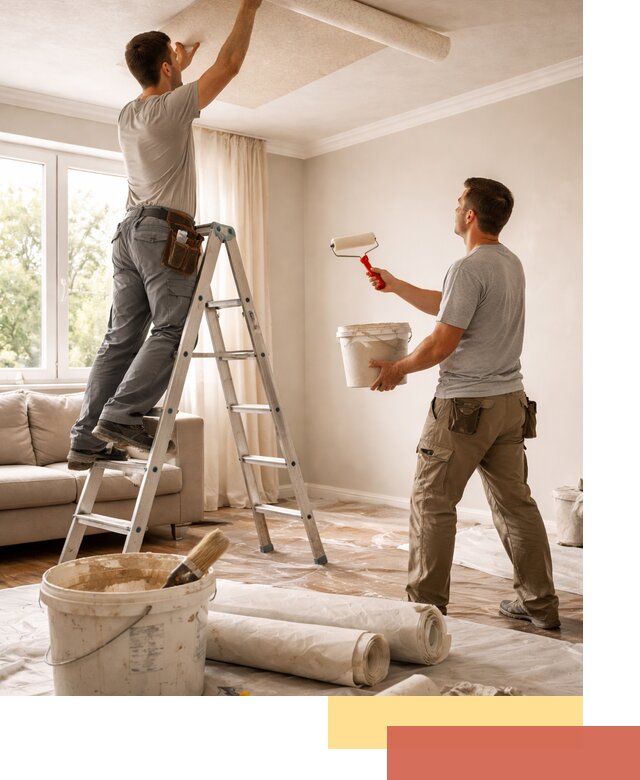 Поклейка обоев на потолок в Карасук — качественно и быстро