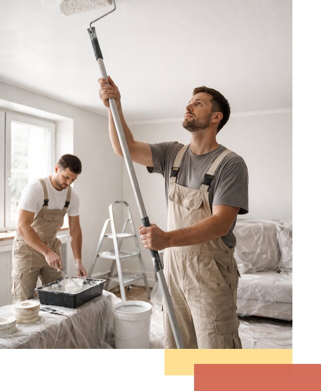 Покраска потолка водоэмульсионной краской в Карасук