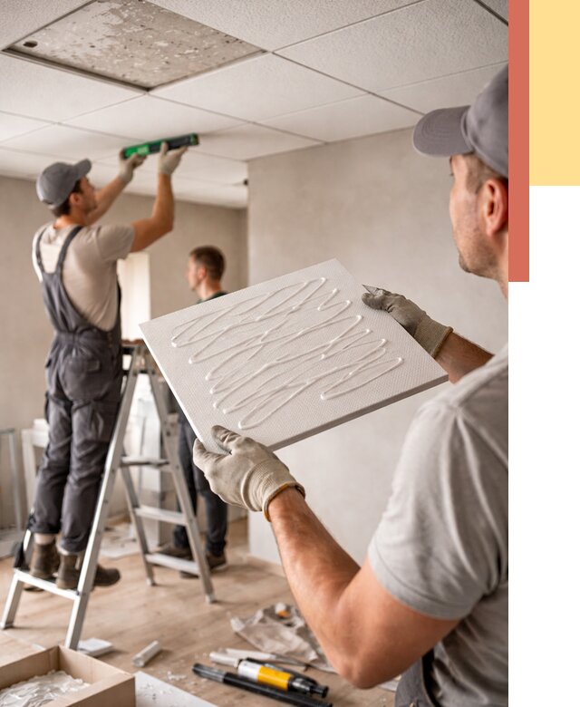 Монтаж потолочной плитки в Карасук от 4571 руб. — быстро и недорого | ОТДЕЛОЧНИК-Кск