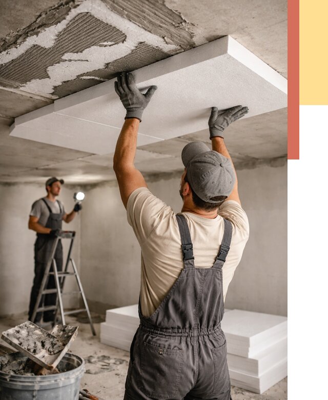 Утепление потолка пенопластом в Карасук от 4571 руб/м2 — недорого и быстро | ОТДЕЛОЧНИК-Кск