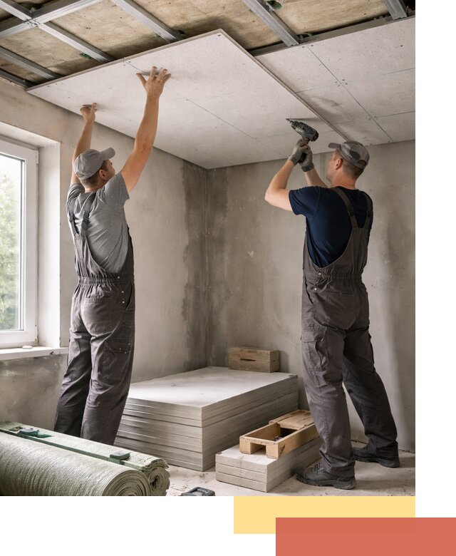 Шумоизоляция потолка панелями ЗИПС в Карасук